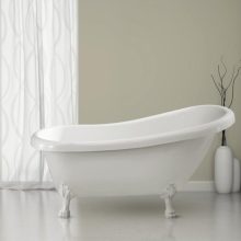 Banheira de banheira de banheira de banheira de banheira preta de 59 polegadas de banheira preta e independente