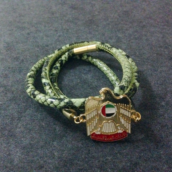 UAE Badge Stingray Leather Bracelet