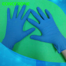 Gants d&#39;examen en nitrile jetables de haute qualité avec couleur bleue