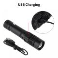 Small Zoom LED Flashlight with USB harging