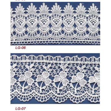 Mode weisse Eyelet chemische Spitzen / gestickte Spitze / lace Hochzeitskleid