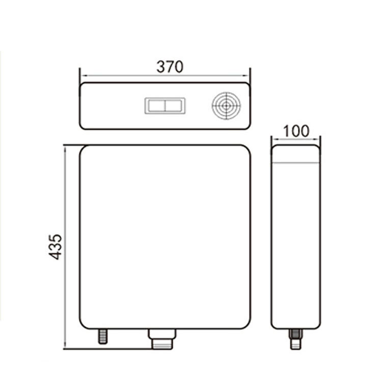 WC Toilet Plastic Printing Wall Hung Toilet Tank