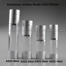 20ml 30ml 50ml Alu. Flacon pompe airless avec Base argent