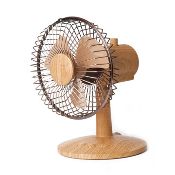 Support de table USB Mini ventilateur en bois de couleur