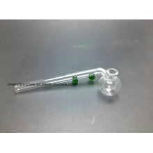 Manufacturer of Glass Smoking Pipe Sweet Puff Pipe 14cm with 2 Balancers and Bowl