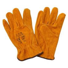 Wing Thumb Cow Split Leather Luvas de trabalho industrial Hand Guantes de driver de proteção