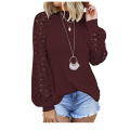 Women`s Long Sleeve Tops Lace