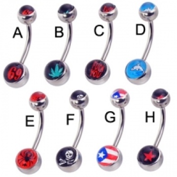 Hot Chick Logo Belly Button Navel Ring