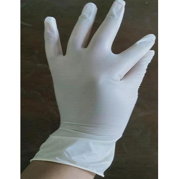 Yellow medical vinyl glove