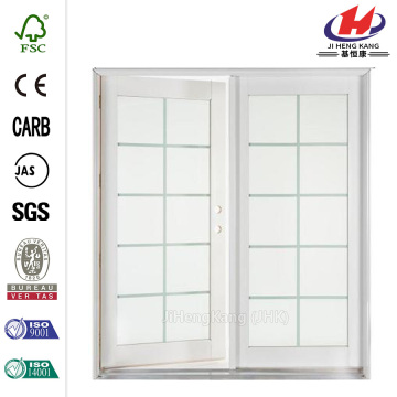 White Aluminum/Wood French Patio Door