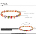 Coloridas pulseras de compromiso femenino Zircon de lágrima (CBR0018-C)