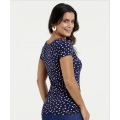 women's deep v neck blouse polka dot blouse