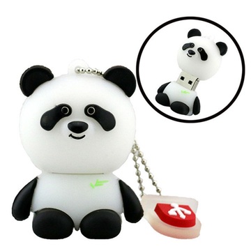 Cute design pvc panda custom usb stick