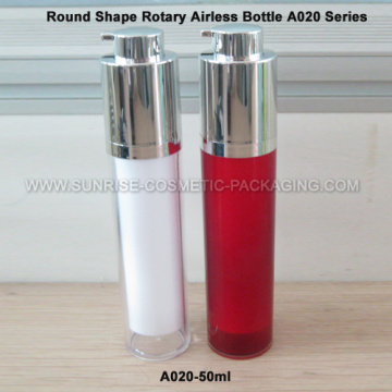 50ml redondo rotatoria Airless botella de crema