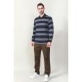 MEN'S YARN DYE STRIPE LONG SLEEVE POLO SHIRTS