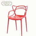 En gros pas cher bonne qualité vente chaude empilable créatif design blanc chaise creuse en plastique chat oreilles chaise