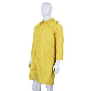 Chaqueta larga impermeable de trabajo de nailon / PVC