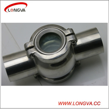 Stainless Steel Four Way Flanged Sight Glass