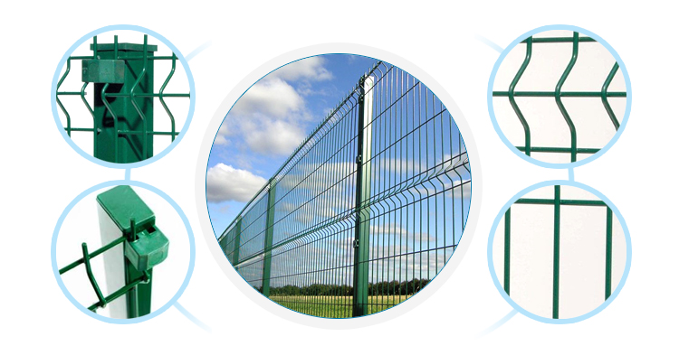 Curved Metal Garden Fencing Panels