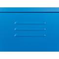 Metal Locker Style TV Cabinet Blue