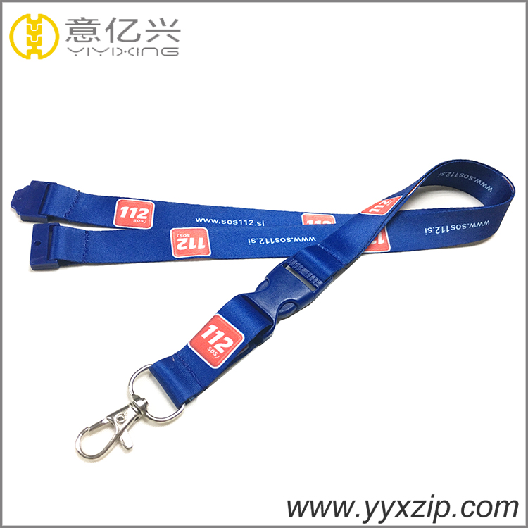 Color Plastic Buckle Rotatable Metal Hook Lanyard