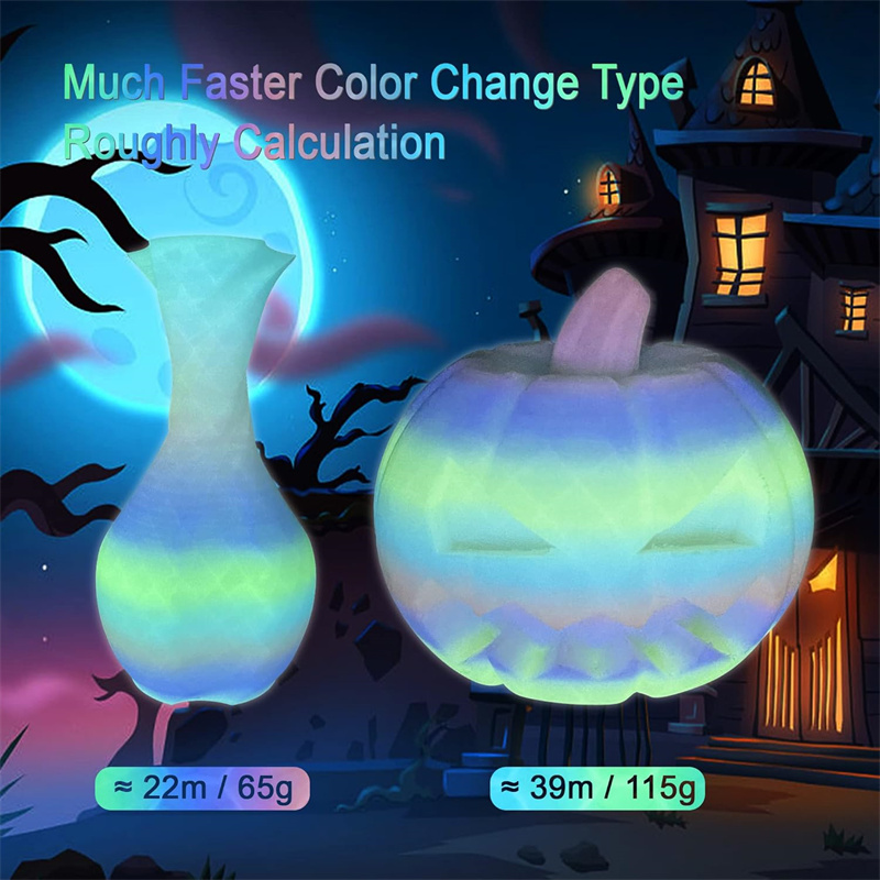 Multicolor Rainbow Glow in the dark PLA Filament Multicolor Rainbow Glow in the dark PLA Filament