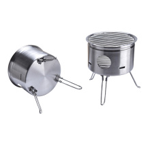 Klapptyp tragbares Grillkohlenstoffstahl Kebab BBQ Grillkohle für Picknick