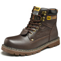 Bottes de travail de casquette d&#39;orteil en acier en cuir masculin pour hommes