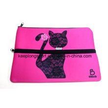 Silk Sceen Printing Waterproof Neoprene Pencil Case