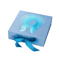 Folding Gift Box with Magnetic Closure and Ribbon