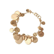 Fábrica precio por mayor 18K oro acero inoxidable pulsera de los granos