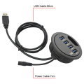 4 puertos USB 3.0 OTG cargador Hub con cable de alimentación y adaptador