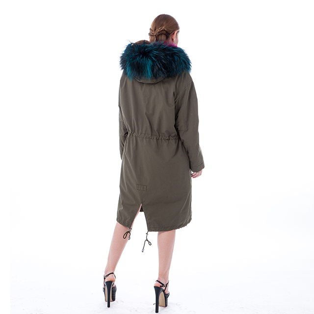 Fashion fur cashmere winter coat 