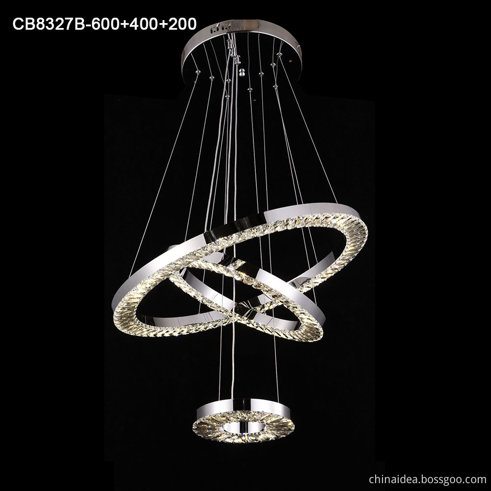 Stainless steel led chandelier