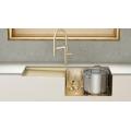 Golden Single Bowl Kitchen Sink with Drainboard