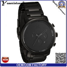 YXL-114 reloj pulsera negro lujo venta caliente Men′s Reloj Cronógrafo cuarzo mano reloj de acero inoxidable