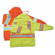 High Visibility Safety Warmer Hoodie with Polar Fleece for Winter