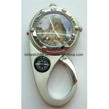 Metallic Carabiner Clip on Watch