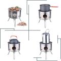 Easy Carry Stainless Steel Camping Stove Backing Stove