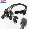 Conectores de micro-ajuste de potencia de exceso a 4in RJ45 Jack