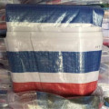 White Blue Stripe PE Tarpaulin Wholesale