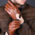 Soft thin breathable full finger customize leather glove