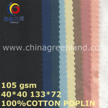 Plain Tecido de algodão sólido para vestuário indústria (GLLML447)