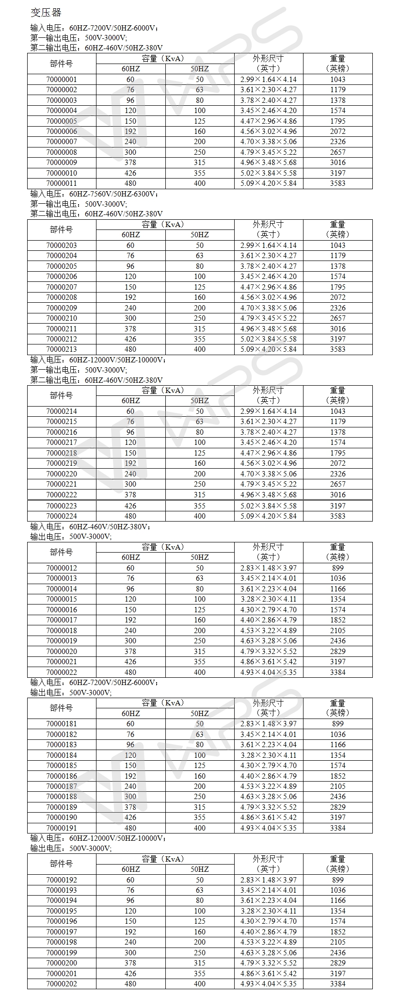 Electric pump self - cooled outdoor step-down transformer.1