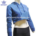 Hoodie Running superior da colheita azul para m