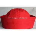 Sombrero del casquillo color rojo venta por mayor de algodón marinero para unisex
