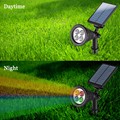 Solar Power Spotlight al aire libre Spike Garden Lawn Light 4 LED impermeable Seguridad Luz del paisaje de la lámpara