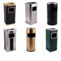 Stainless Steel Top Open Ashtray Trash Can