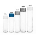 350ml voss water bottle glass with plastic cap