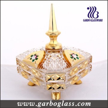 Gold Candy Jar, Стеклянный сахарный горшок в упаковке цвета Box (GB1802S-DN)